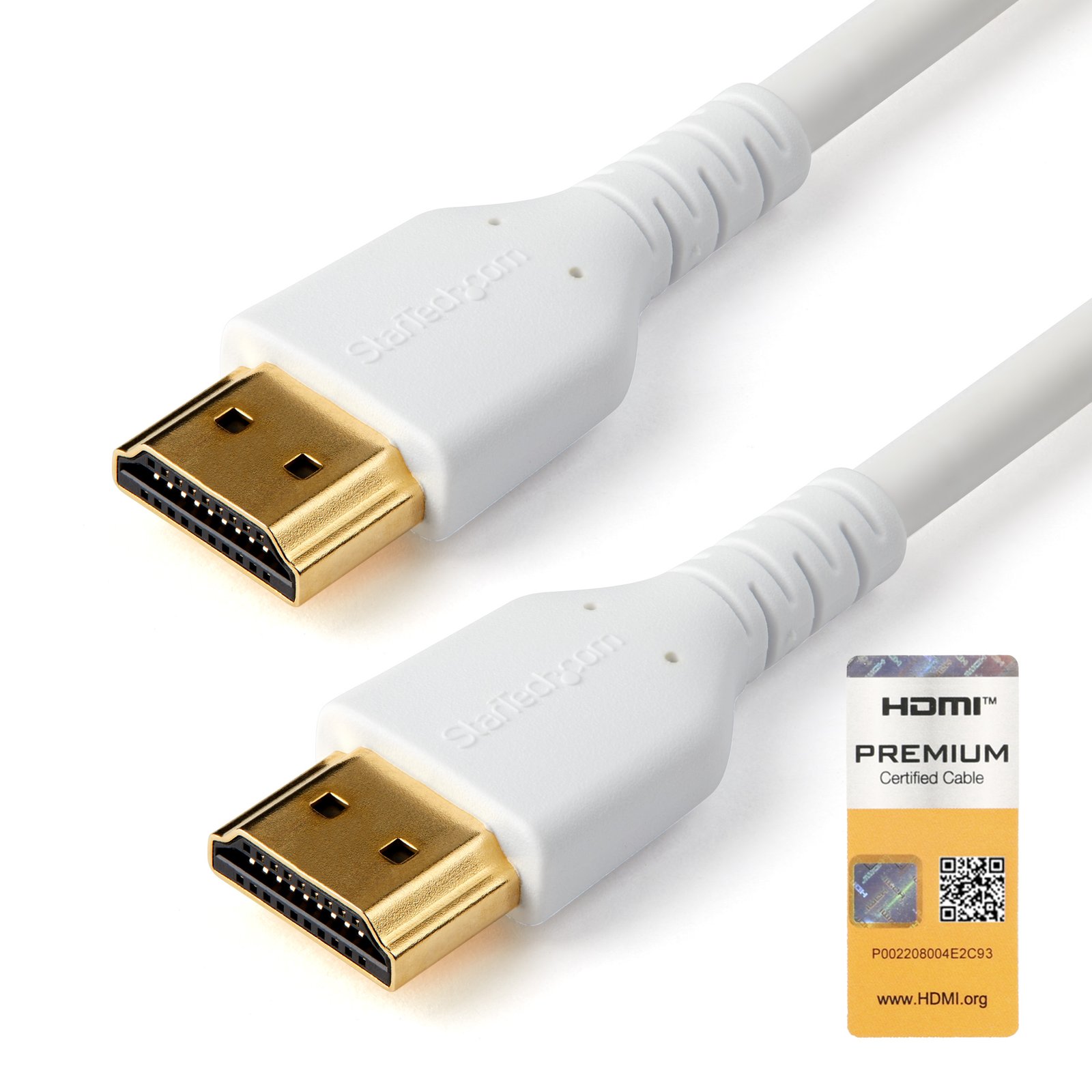 StarTech.com 6ft (2m) Slim HDMI Cable, Flexible Premium Certified 2.0 Cord with Ethernet, UHD 4K RHDMM2MPW