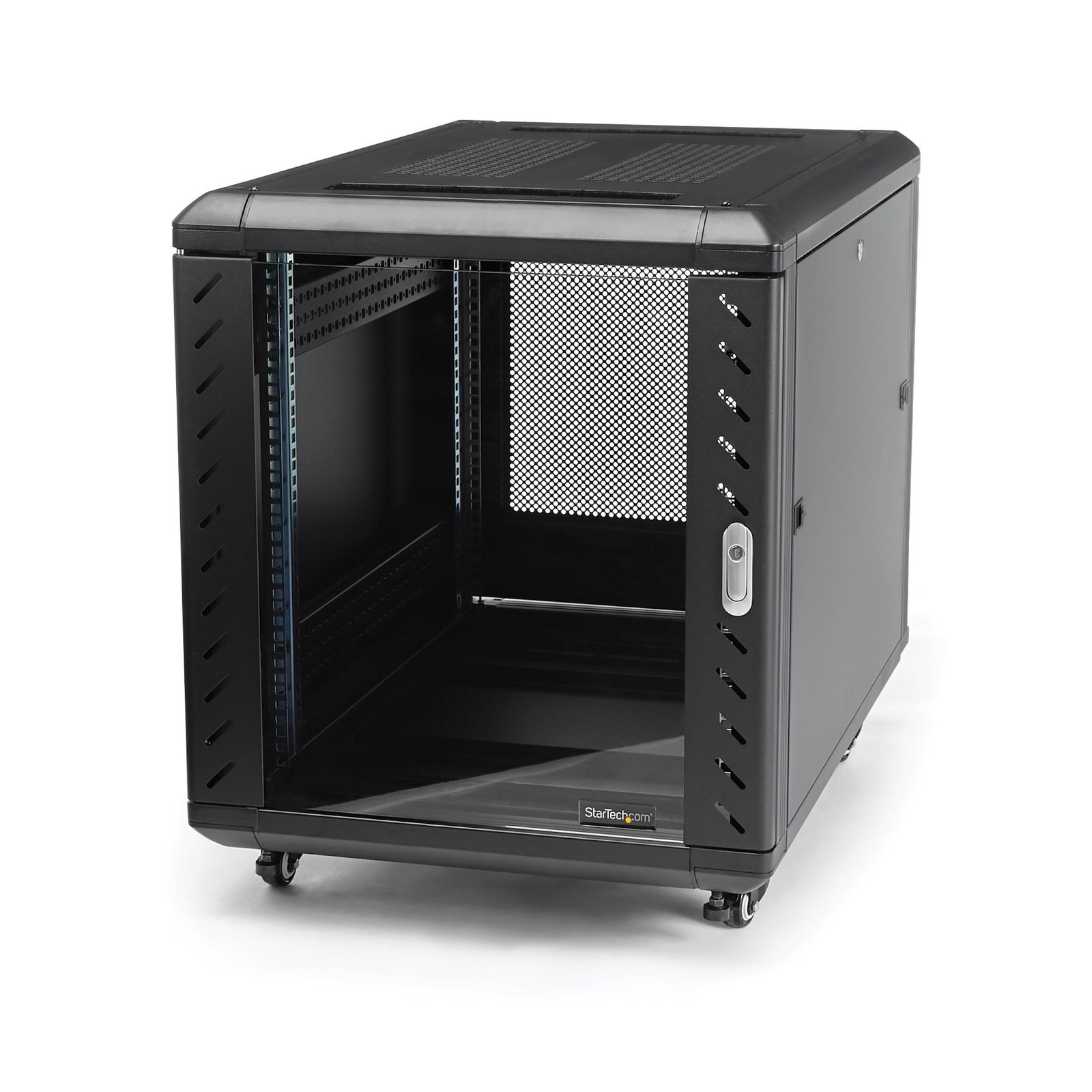 StarTech.com 12U Enterprise-Grade Flat Pack Server Rack Cabinet, 19in Enclosed 4-Post with 29in RK1236BKF