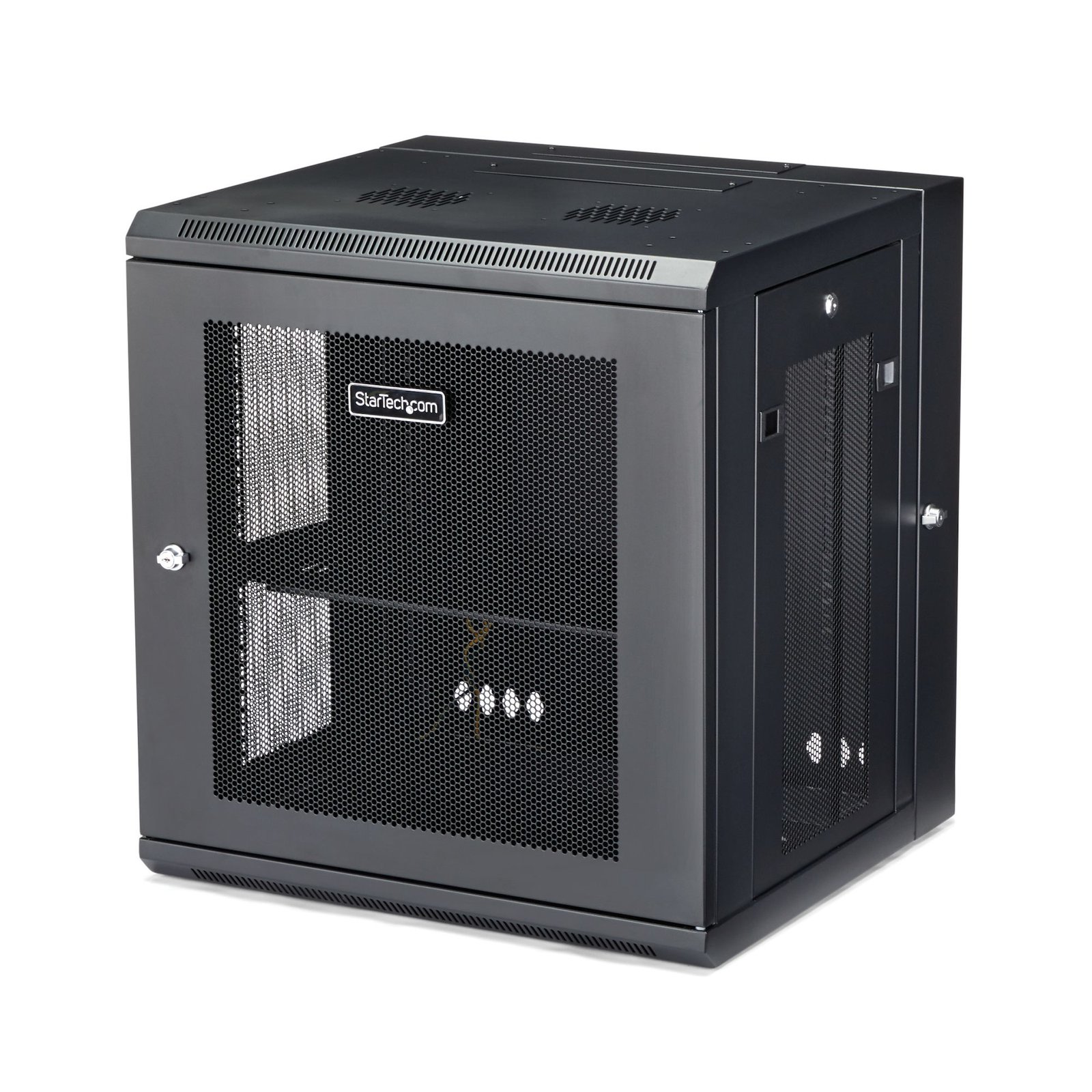 StarTech.com 4-Post 12U Wall Mount Network Cabinet with 1U Shelf, 19" Hinged Wall-Mounted Server RK12WALHM