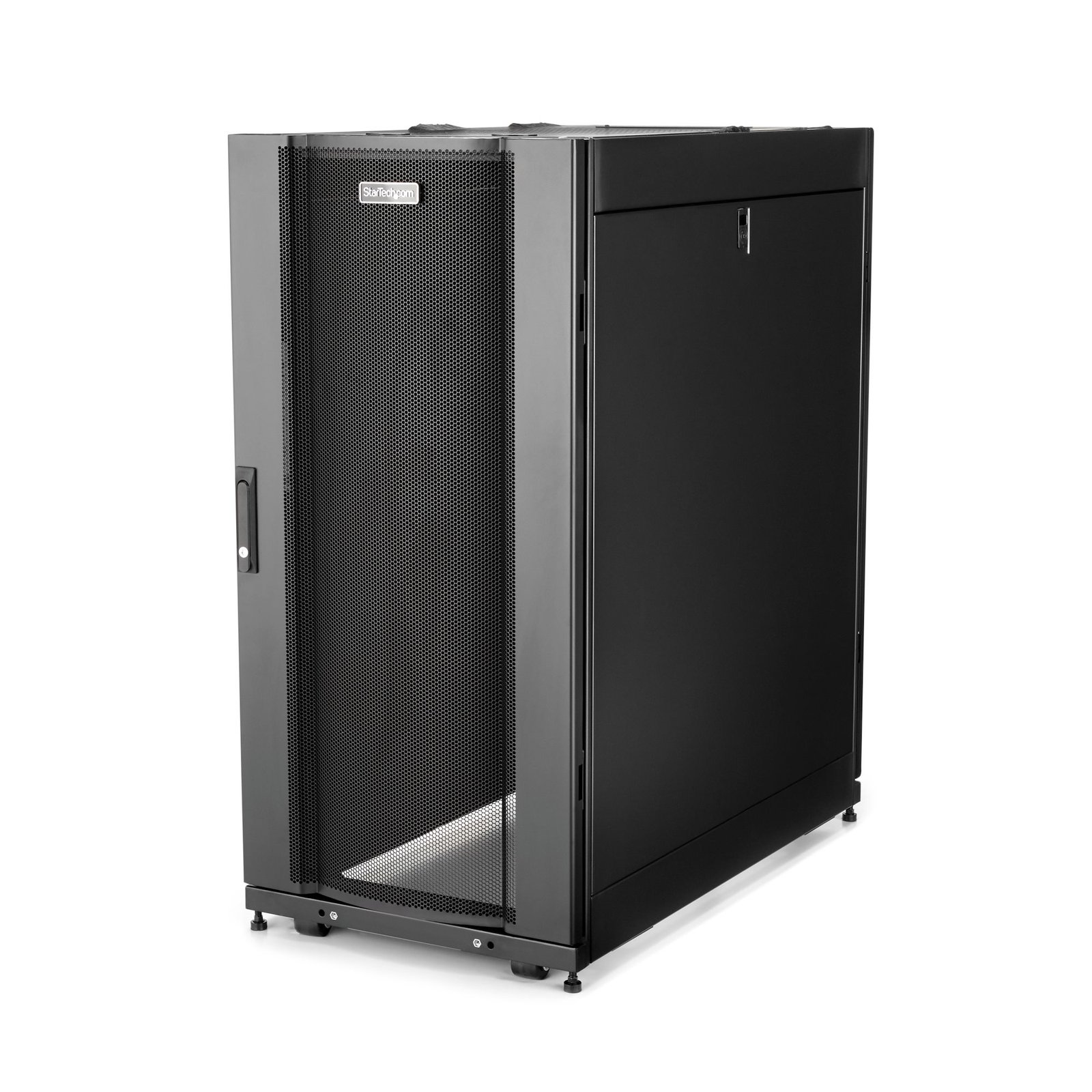 StarTech.com 25U Enterprise-Grade Server Rack Cabinet Kit, 19in Enclosed 4-Post with Built-in Cable RK2537BKM