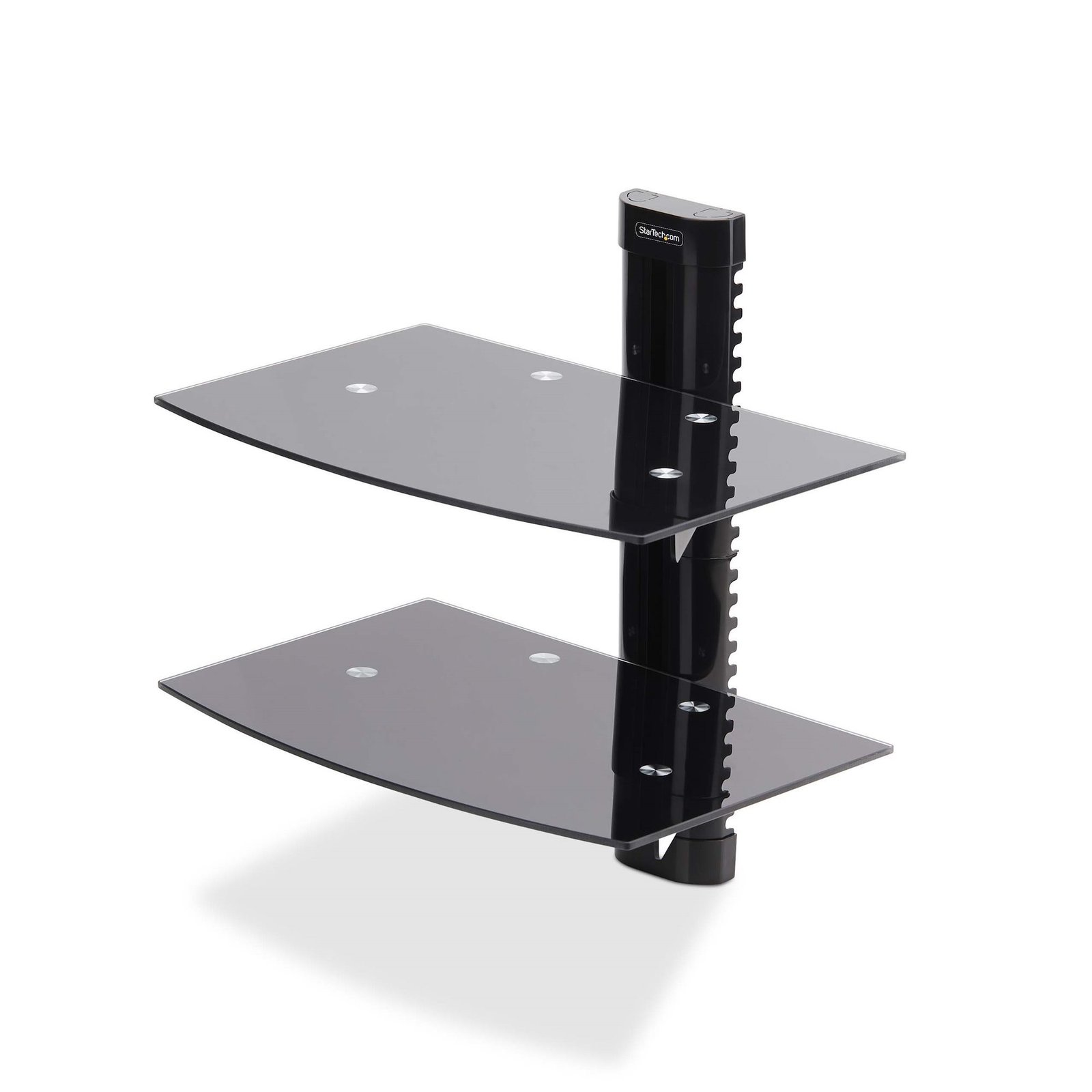 StarTech.com Dual Floating Wall-Mounted AV Shelves, Adjustable Height Shelf For Under TV, Organize 2B-WALL-MOUNT-SHELF