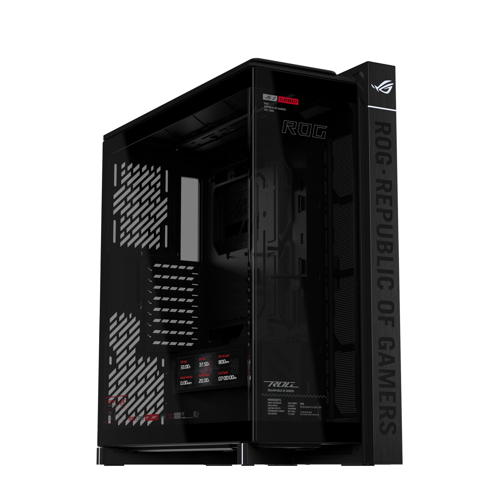 ASUS ROG CRONOX GR801 CURVE TG SCREEN BLACK Midi Tower ROGCRONOXGR801CURVETGBL