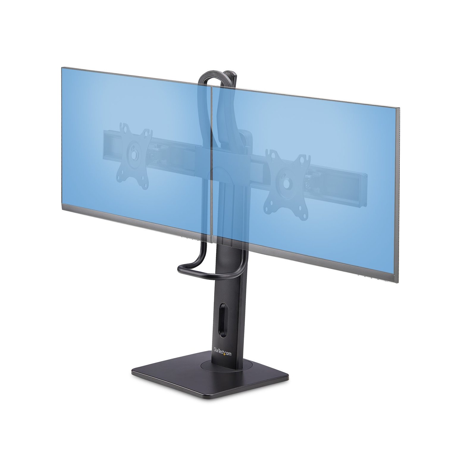 StarTech.com Crossbar Dual Monitor Desk Stand For Double 27-inch Screens, VESA Mount 75x75/100x100, 2MC1S-MONITOR-STAND