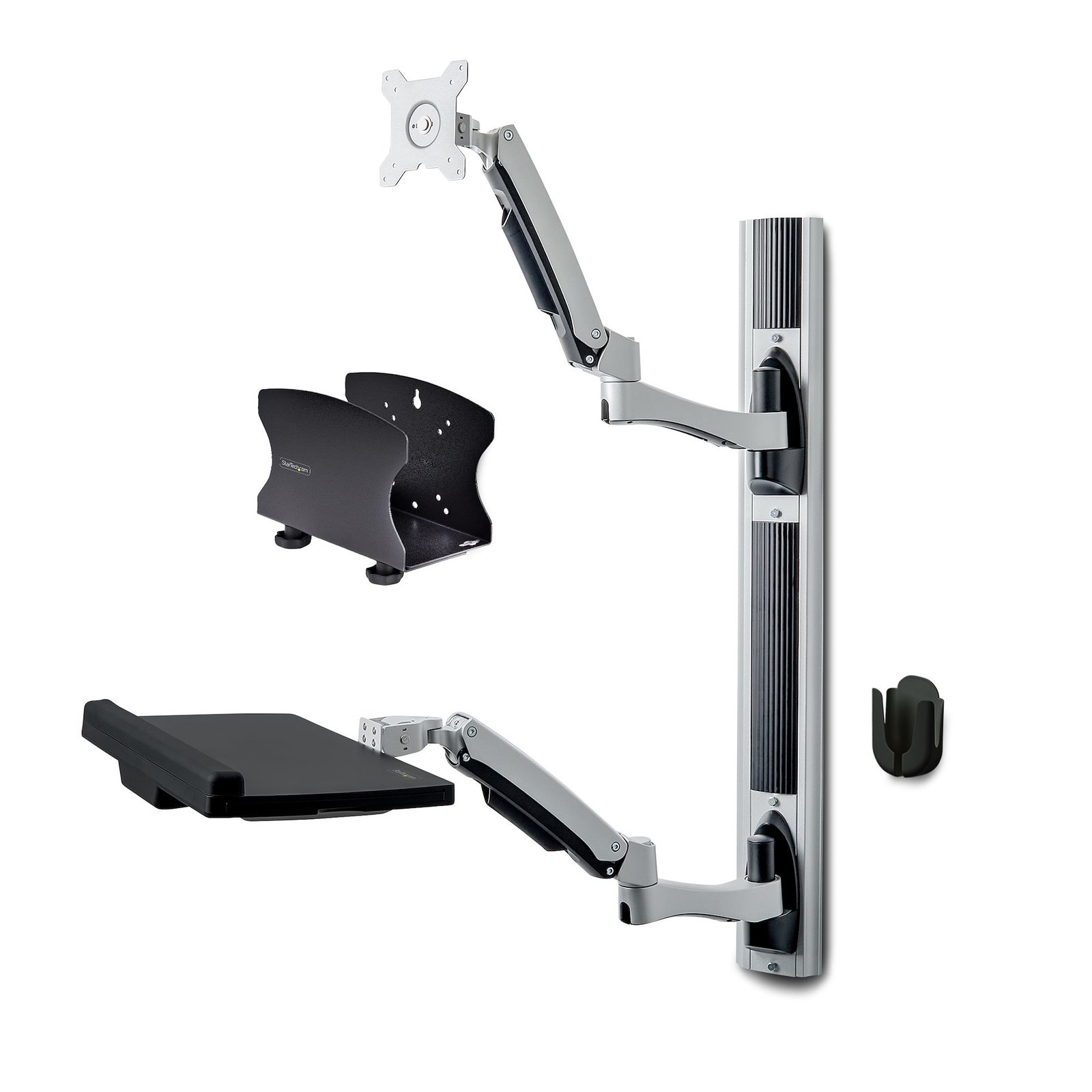 StarTech.com Wall Mount Workstation, VESA For 32" Monitor (22lb/10kg), Fully Articulating & 2PASTSC-WALL-MOUNT