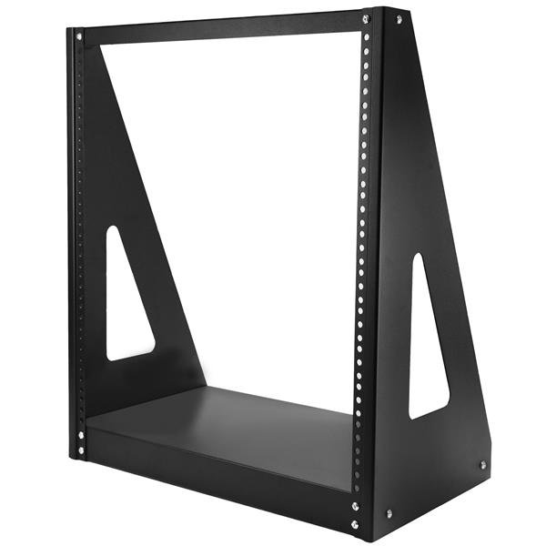 StarTech.com 12U 2-Post Open Frame Desktop Server Rack, 19in Compact Space-Saving Floor IT with 2POSTRACK12