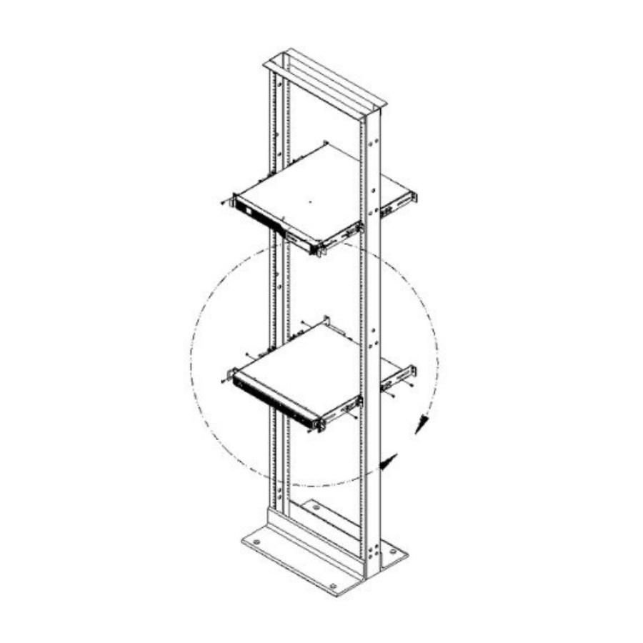 Vertiv Liebert 1U 2-Post Rack Mount Kit for use with PSI5 UPS and GXT5 EBC 2POSTRMKIT1U
