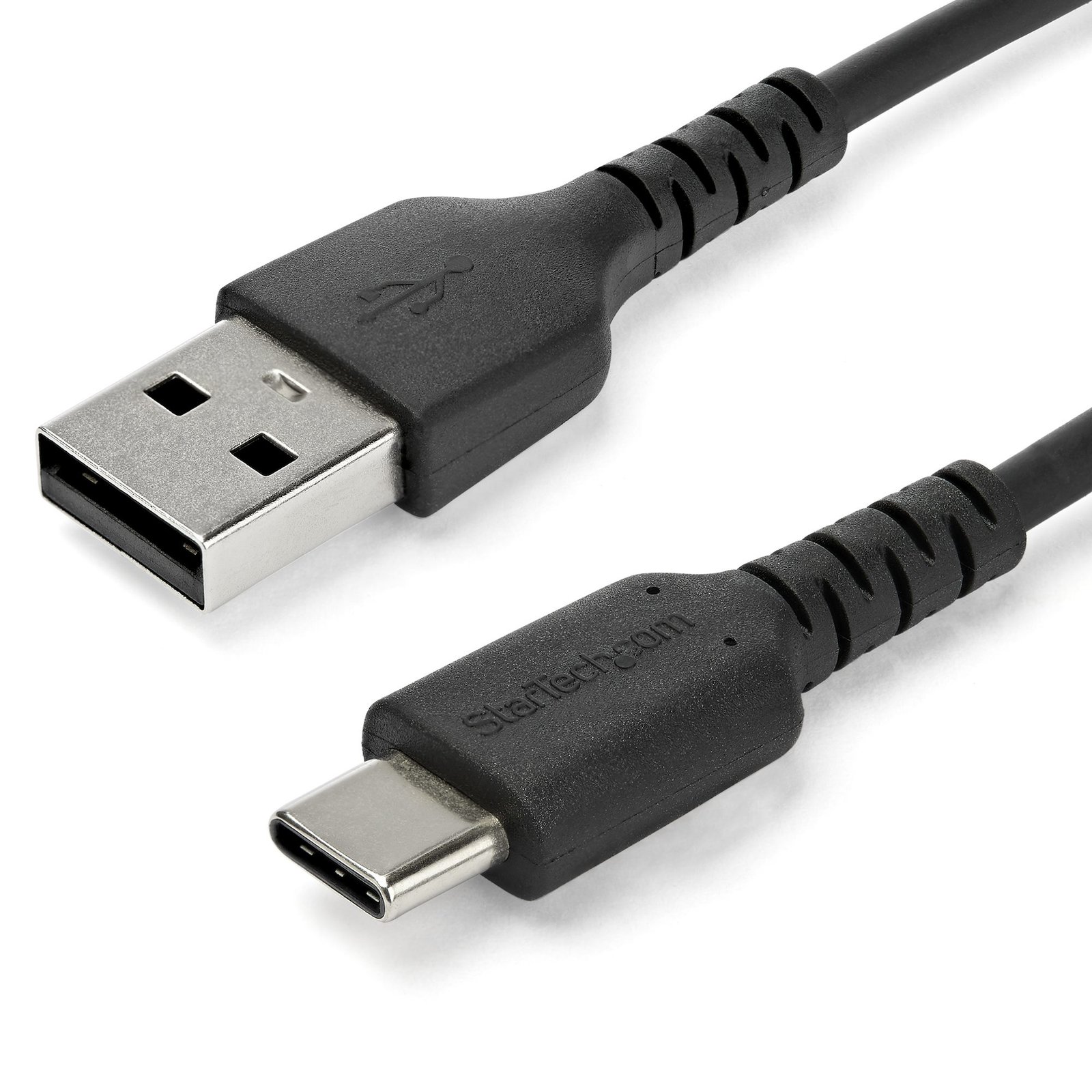 StarTech.com 6.6ft (2m) USB-A to USB-C Fast Charging Cable, Rugged, Charge & Sync, 3A, USB 2.0, RUSB2AC2MB