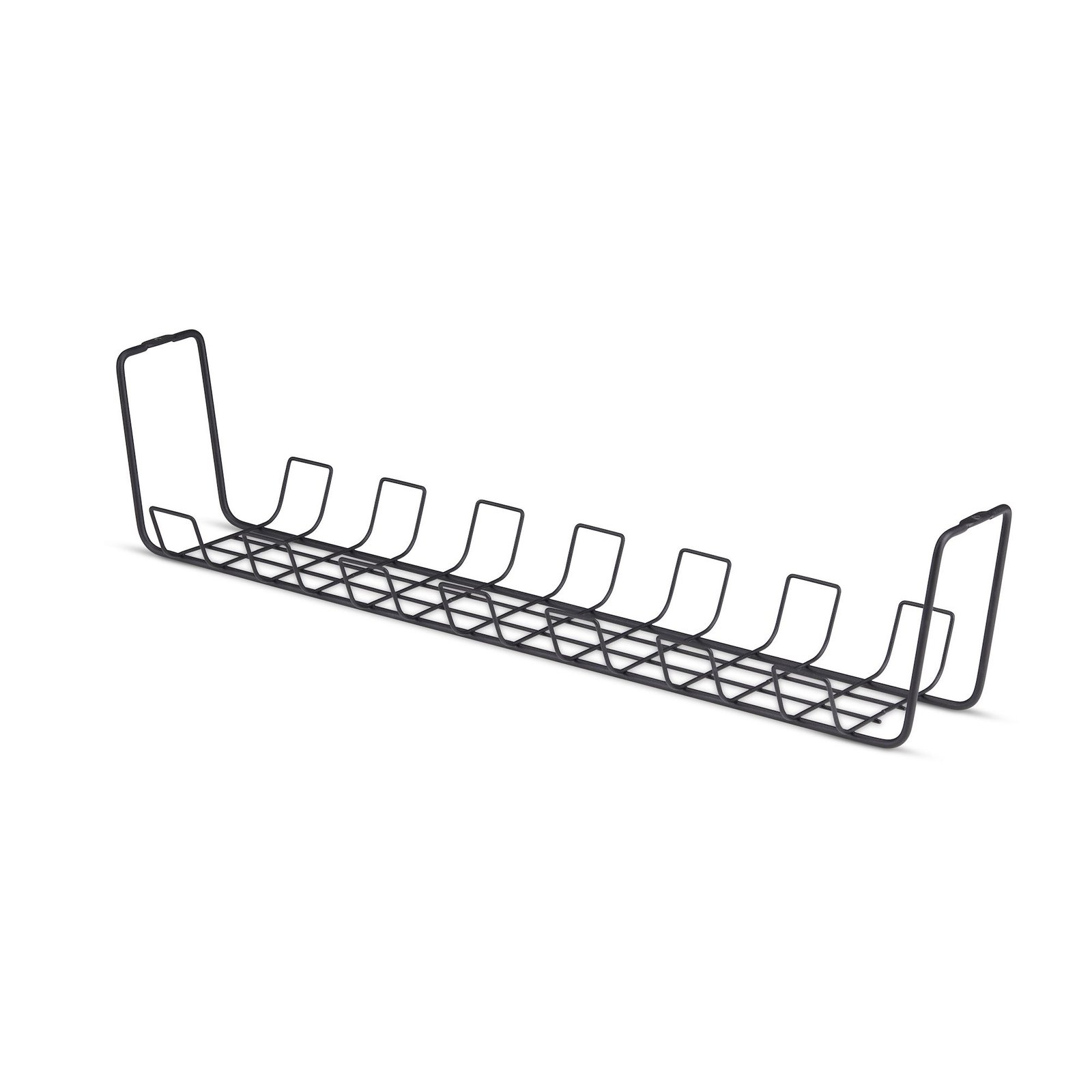StarTech.com Under Desk Cable Management Tray, 24" Long, Metal Basket Style Organizer, Screw-On S1MB-DESK-CABLE-TRAY