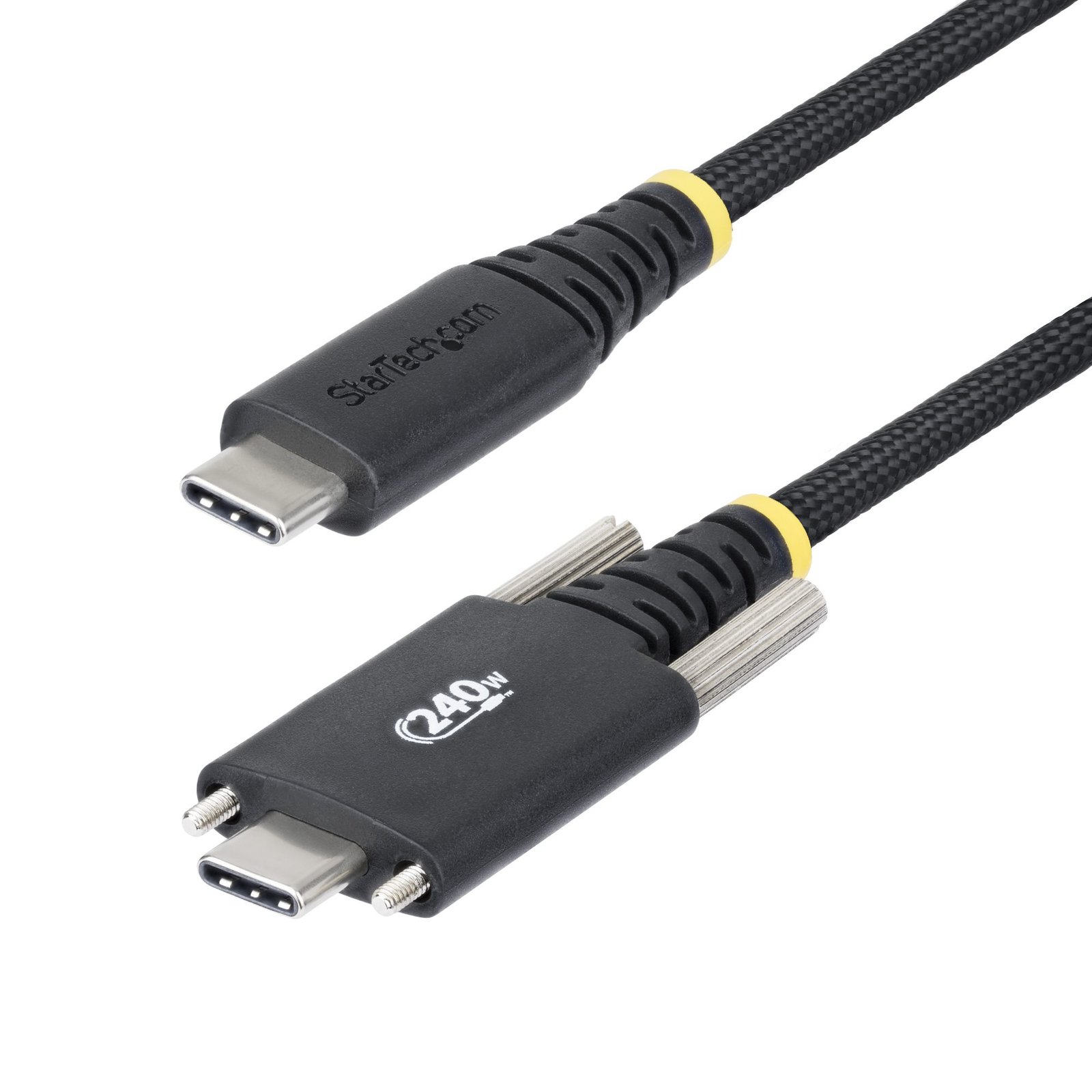 StarTech.com 10ft (3m) USB-C Charging Cable, Durable and Ultra-Flexible, Side Screw Locking, 240W S2CEPR3M-USBSL-CABLE