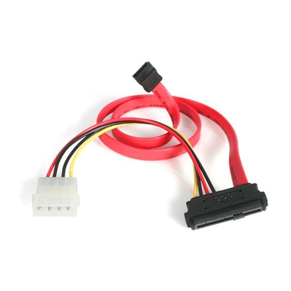 StarTech.com 18in SAS 29 Pin to SATA Cable with LP4 Power SAS729PW18
