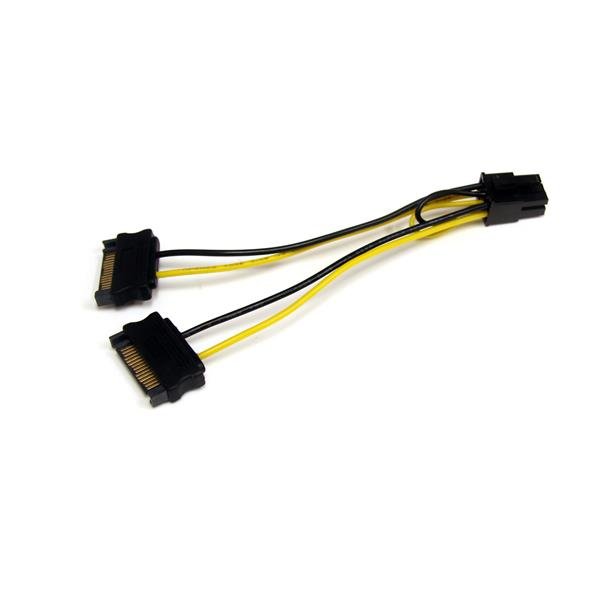 StarTech.com 6in SATA Power to 6 Pin PCI Express Video Card Cable Adapter SATPCIEXADAP
