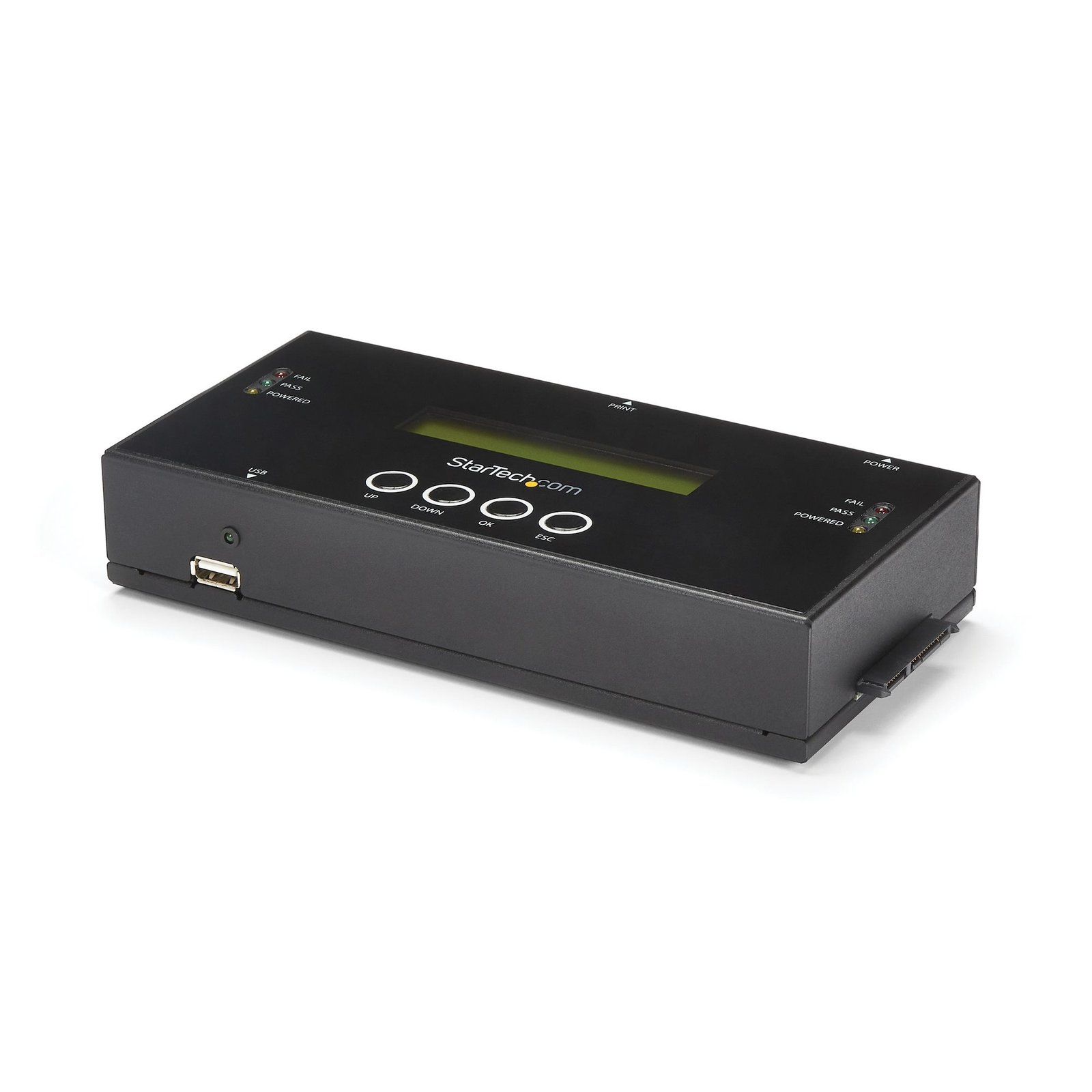 StarTech.com 1:1 Standalone Hard Drive Duplicator and Eraser, SAS SATA HDD/SSD Cloner/Copier, Disk SATSASDUPE11