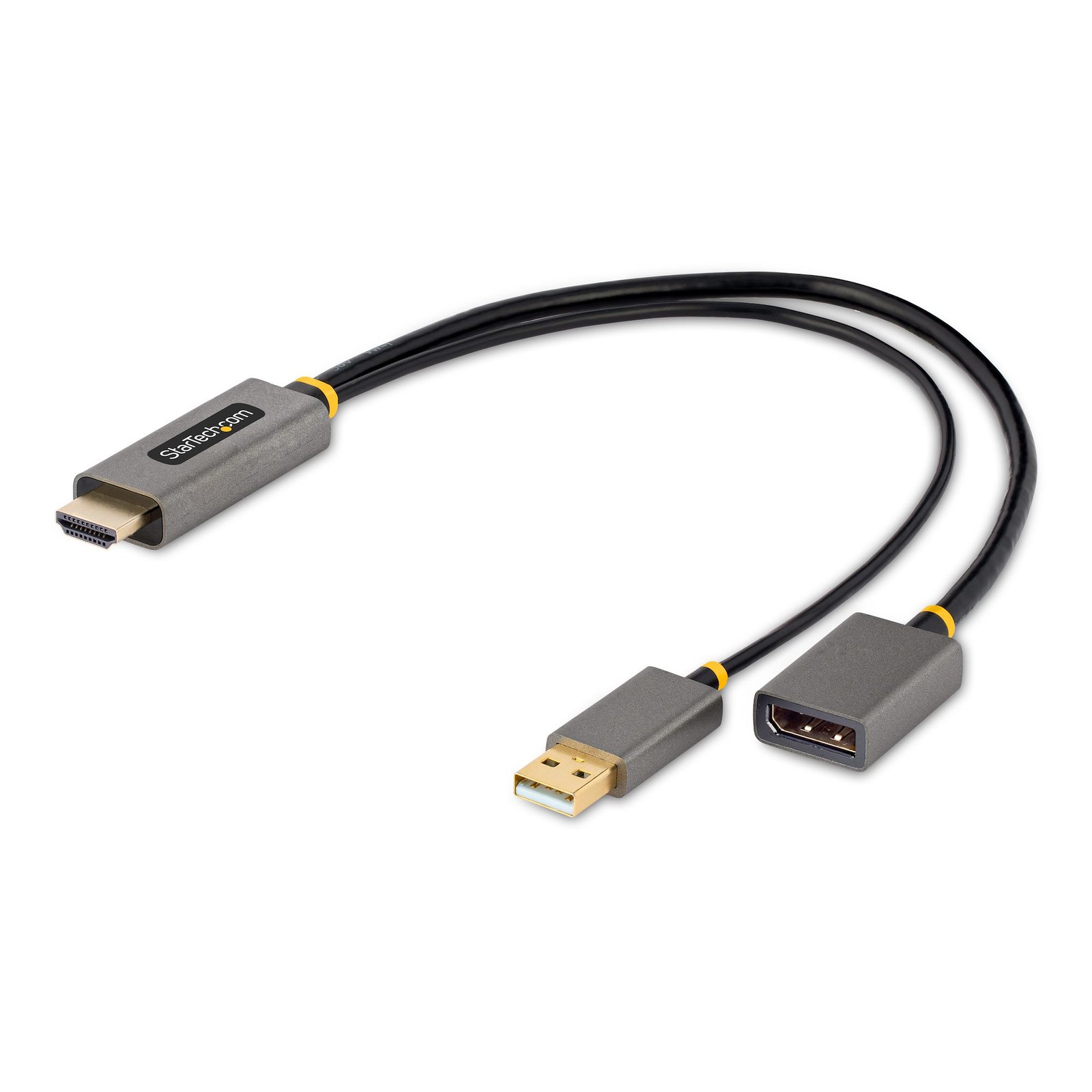 StarTech.com 1ft (30cm) HDMI to DisplayPort Adapter Cable, Active 4K 60Hz 2.0 DP 1.2 Converter, 128-HDMI-DISPLAYPORT