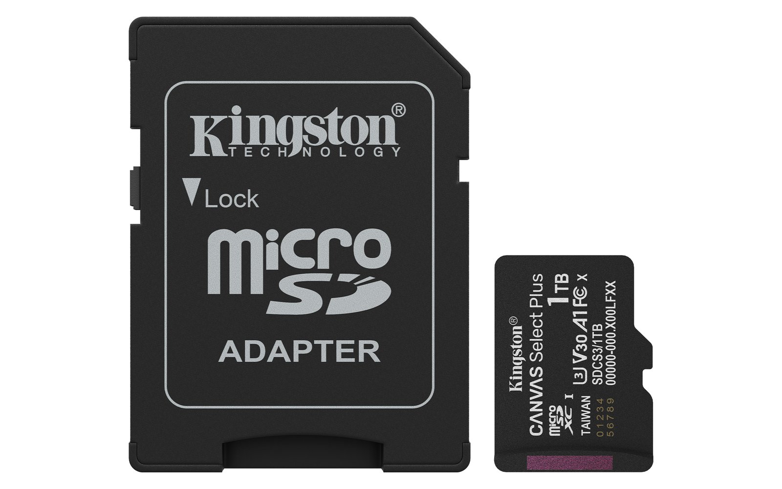 Kingston Technology 1TB microSDXC Canvas Select Plus Gen3 150MB/s A1 Card + Adapter SDCS3/1TB