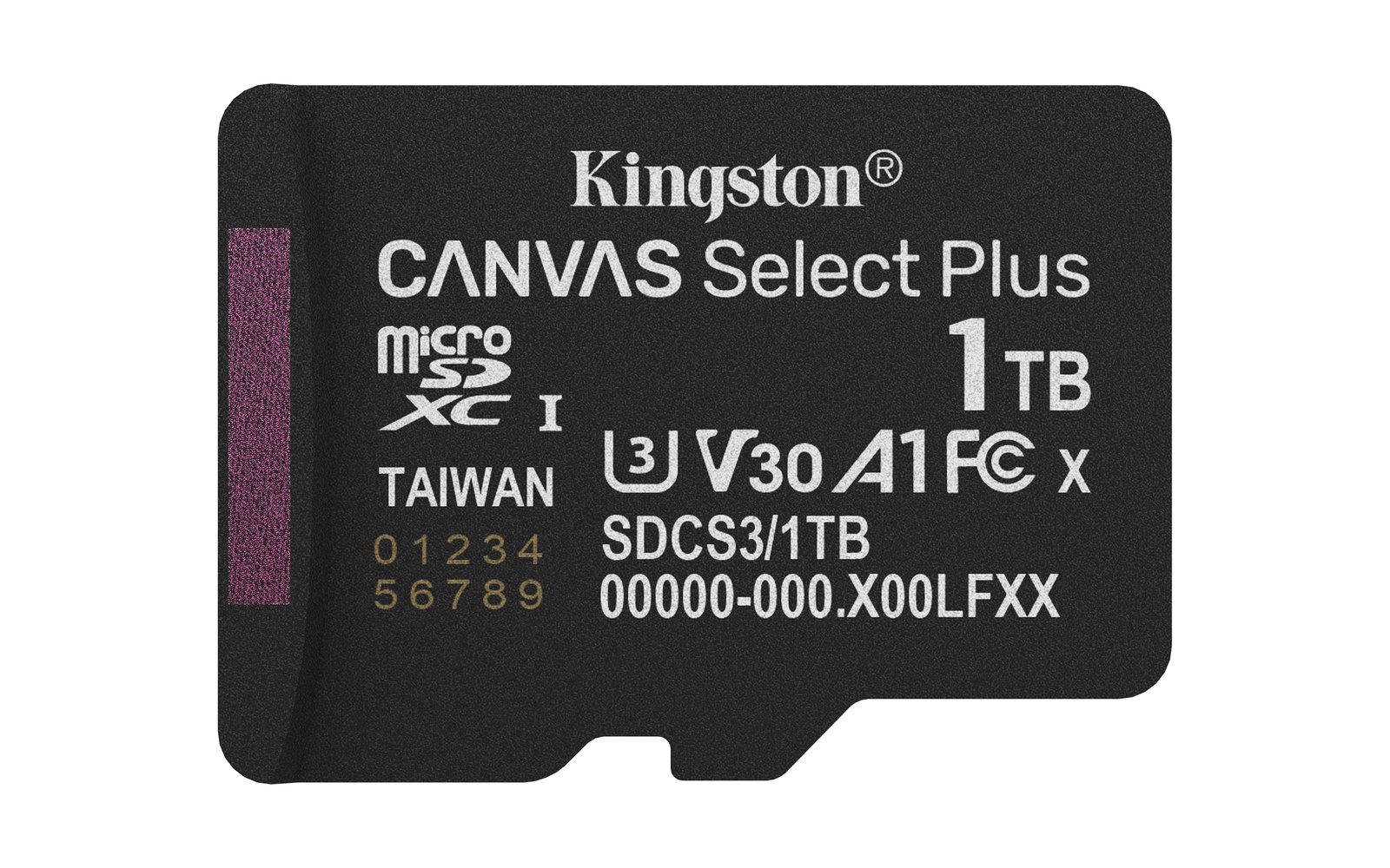Kingston Technology 1TB micSDXC Canvas Select Plus Gen3 150R A1 Single Pack w/o ADP SDCS3/1TBSP