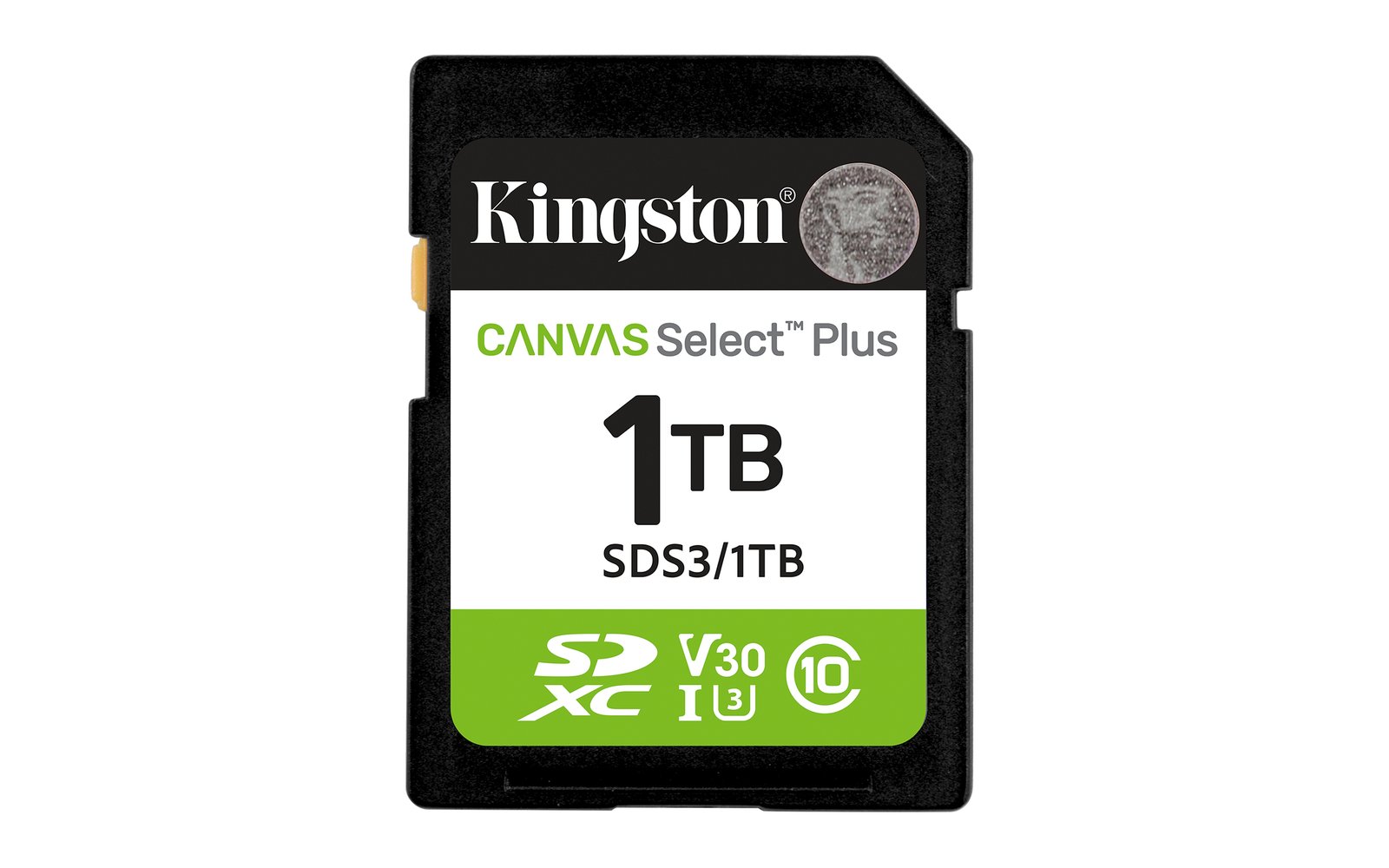 Kingston Technology 1TB SDXC Canvas Select Plus Gen3 150MB/s C10 UHS-I U3 V30 SDS3/1TB