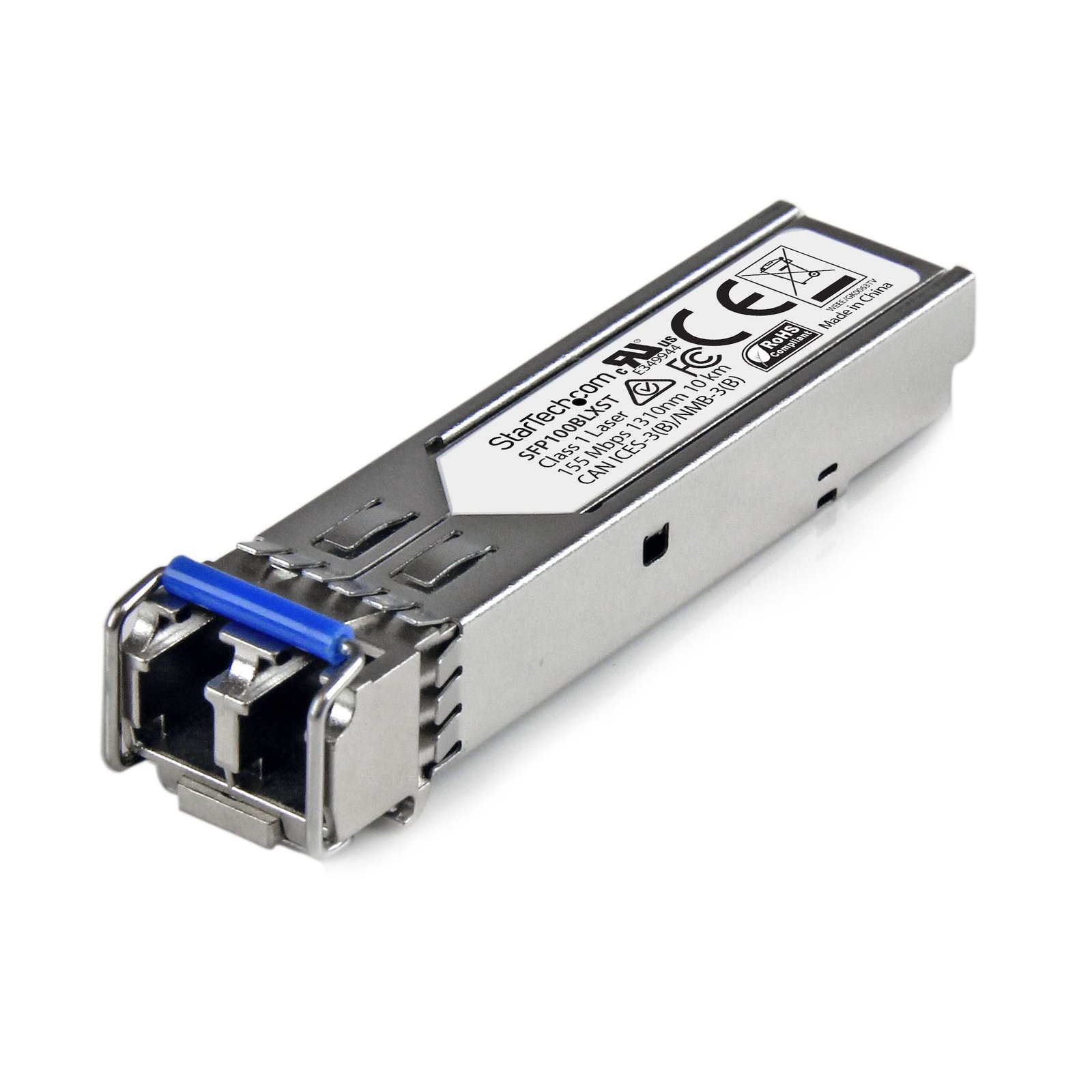 StarTech.com MSA Uncoded SFP Module - 100BASE-LX - 100MbE Single Mode Fiber (SMF) Optic Transceiver SFP100BLXST