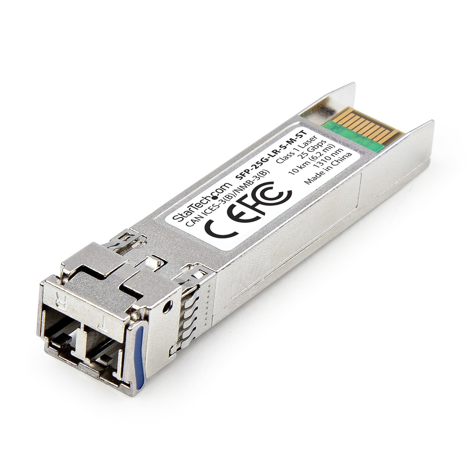 StarTech.com MSA-Compliant SFP-25G-LR-S SFP28 Module, 25Gbps Single Mode Fiber (SMF), 10km (6.2mi), SFP-25G-LR-S-M-ST