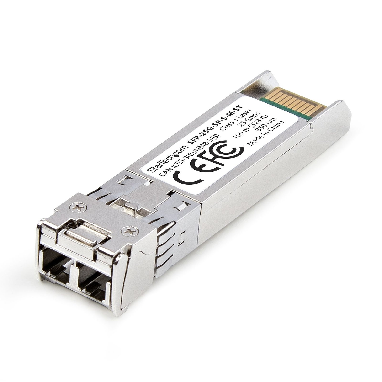 StarTech.com MSA-Compliant SFP-25G-SR-S SFP28 Module, 25Gbps Multimode Fiber (MMF), 100m (328ft), SFP-25G-SR-S-M-ST