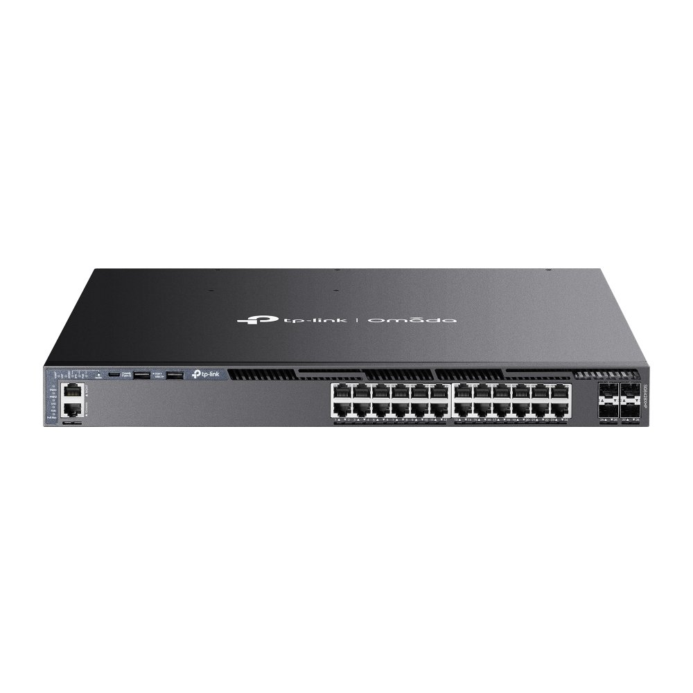 TP-Link Omada 24-Port Gigabit Stackable L3 Managed PoE+ Switch with 4 10G Slots SG6428XHP