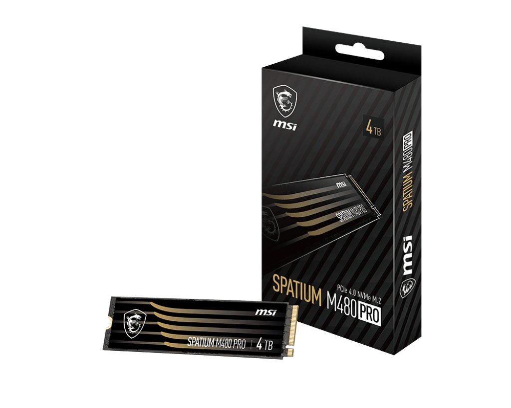 MSI SPATIUM M480 PRO PCIE 4.0 NVME M.2 4TB internal solid state drive PCI Express 3D NAND SM480PN4TB