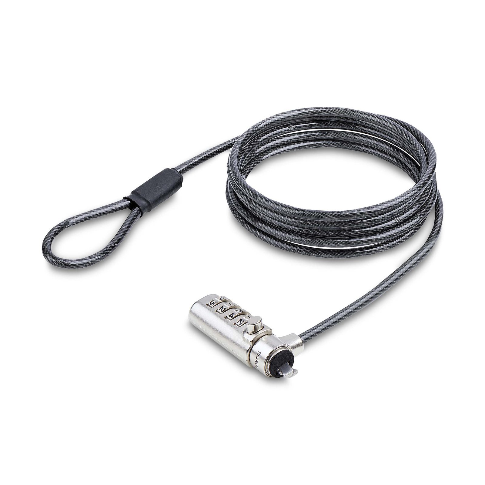 StarTech.com Slim Lock Noble Wedge® Slot Compatible, 5ft (1.5m) Locking Cable, Anti-Theft Security SNBLC4D-LAPTOP-LOCK