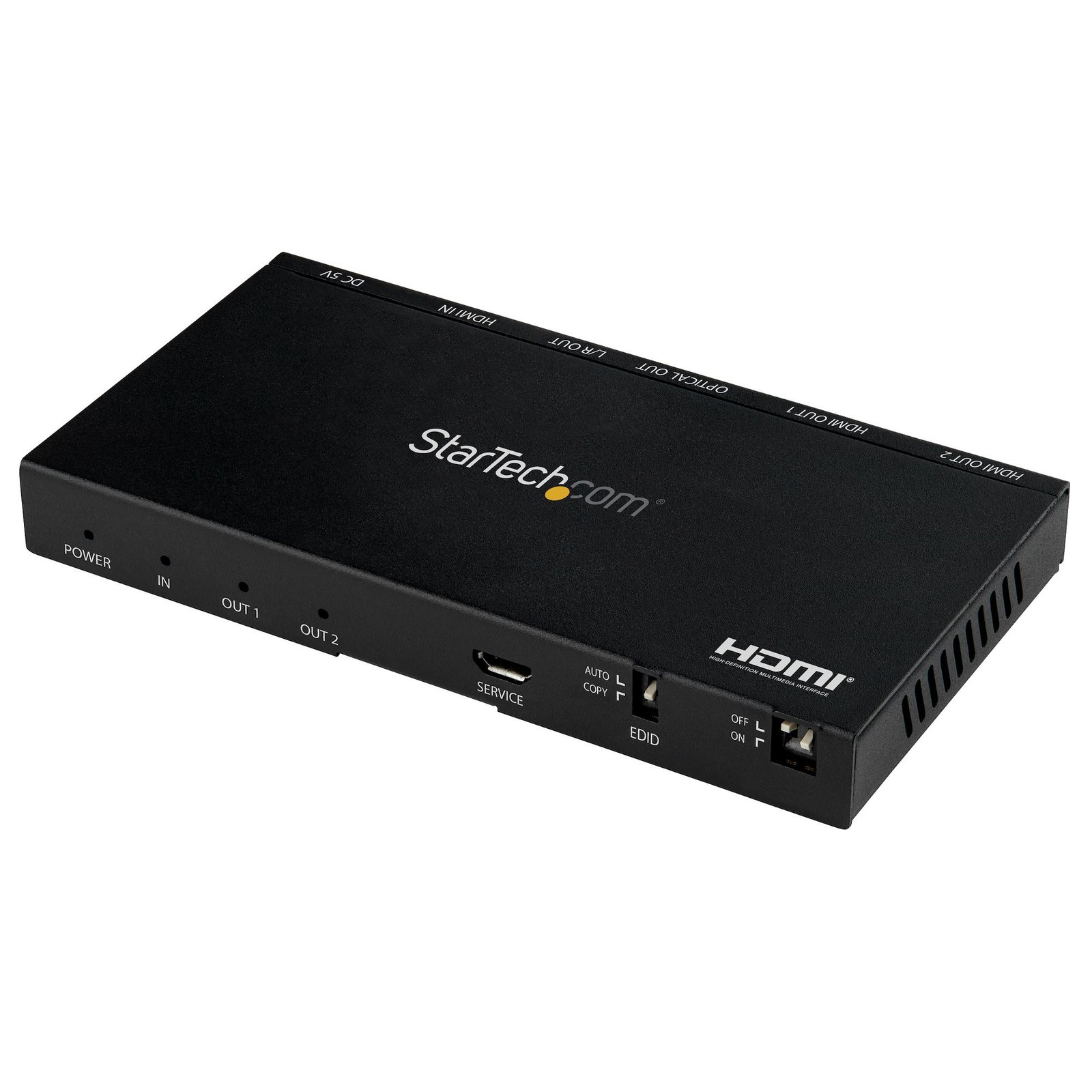 StarTech.com 2-Port HDMI Splitter (1x2) - 4K 60Hz UHD 2.0 Audio Video w/ Scaler & Extractor ST122HD20S