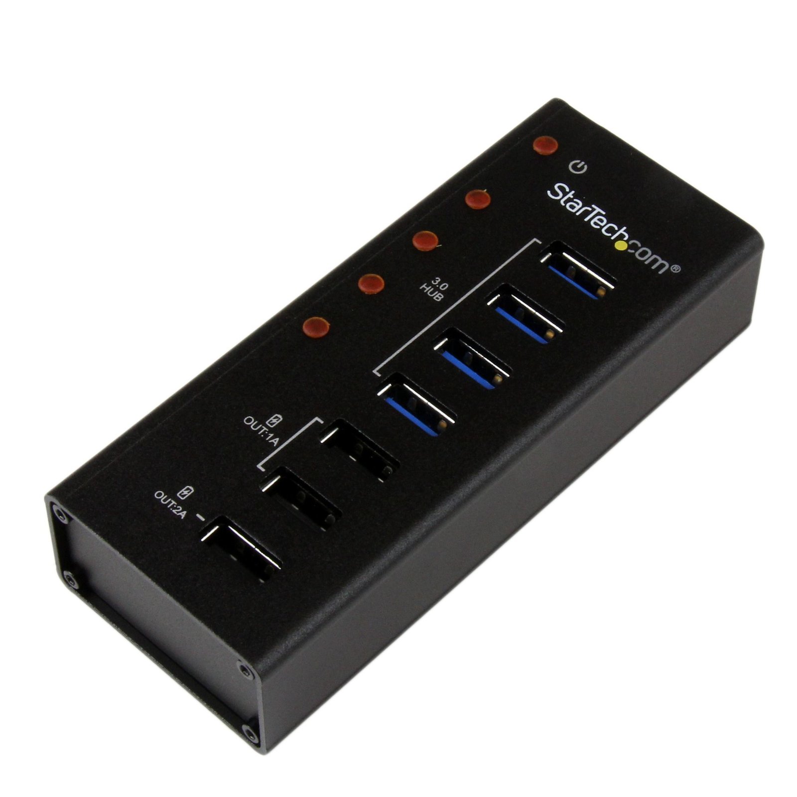 StarTech.com 4 Port USB 3.0 Hub (5Gbps) plus 3 Dedicated Charging Ports (2 x 1A & 1 2A) - Wall ST4300U3C3