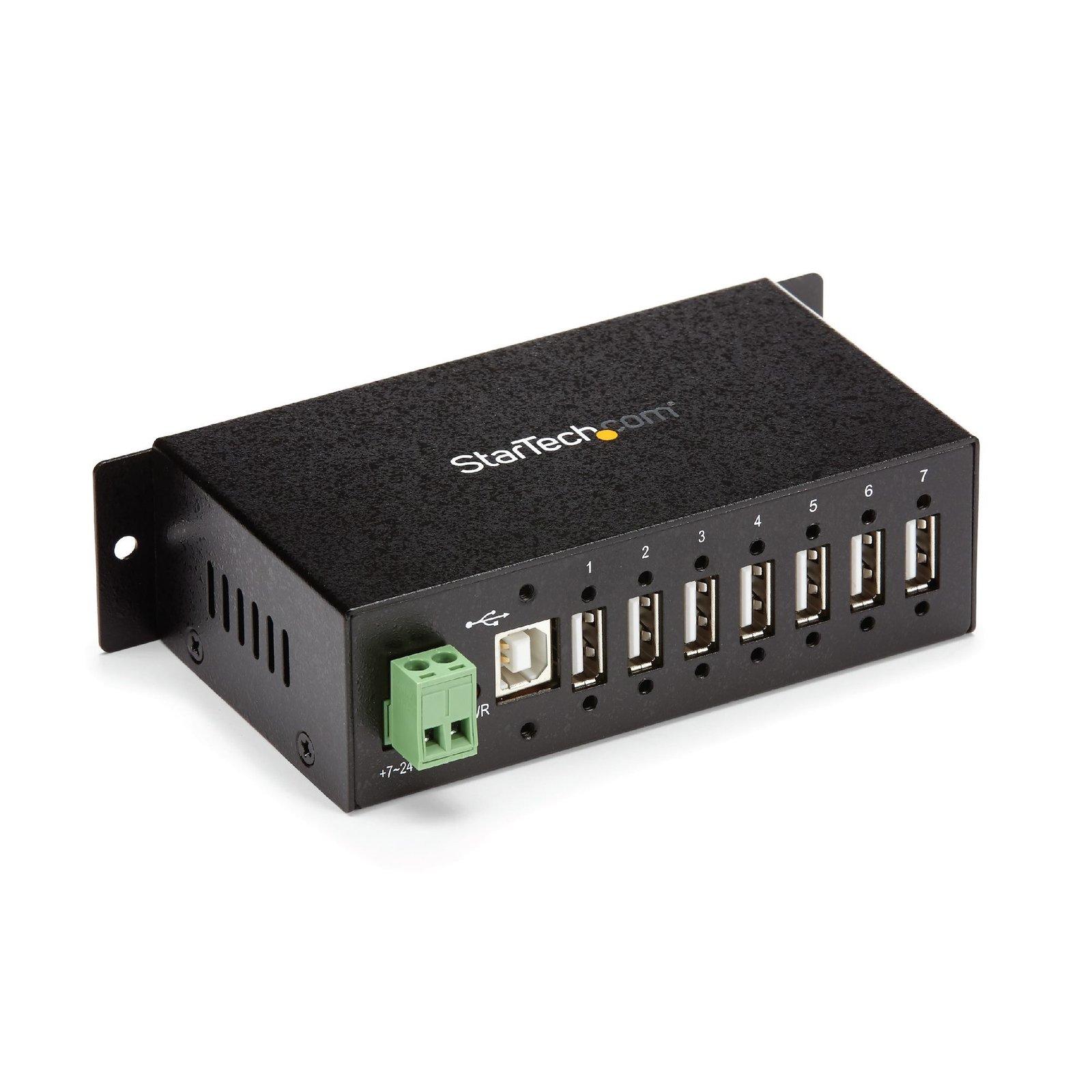 StarTech.com 7-Port USB 2.0 Hub - Metal Industrial USB-A with ESD Protection & 350W Surge - Din ST7200USBM