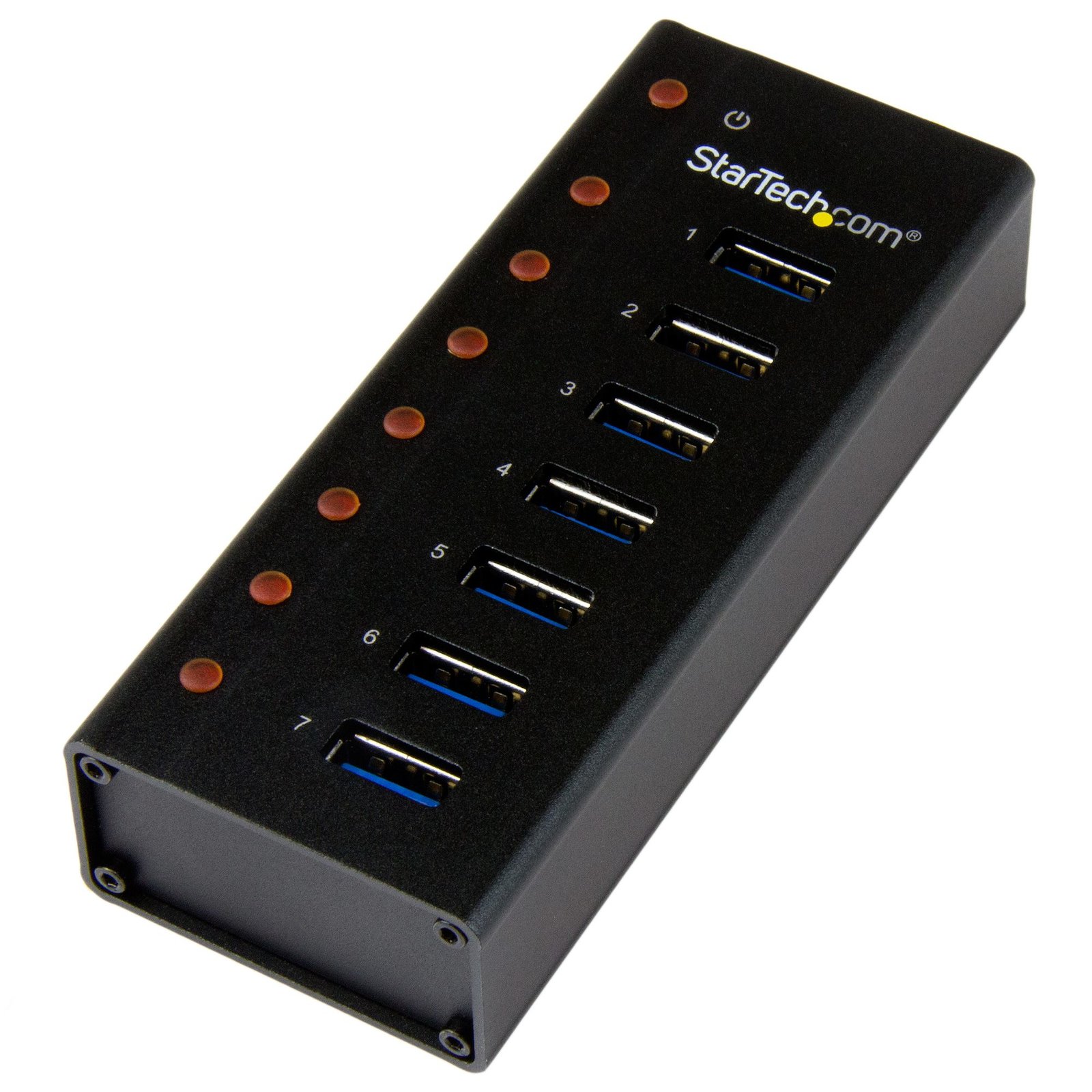 StarTech.com 7-Port USB 3.0 Hub (5Gbps) - Desktop or Wall-Mountable Metal Enclosure ST7300U3M