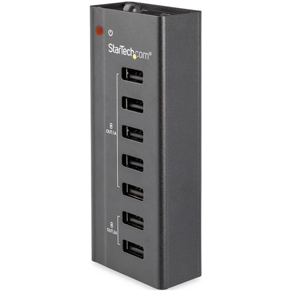 StarTech.com 7-Port USB Charging Station with 5x 1A Ports and 2x 2A ST7C51224