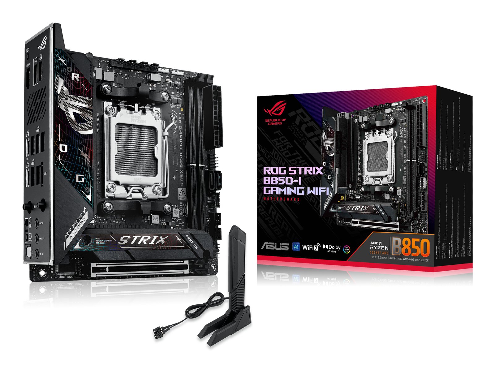 ASUS ROG STRIX B850-I GAMING WIFI AMD B850 Socket AM5 mini ITX ROG STRIXB850-IGAMINGWIFI