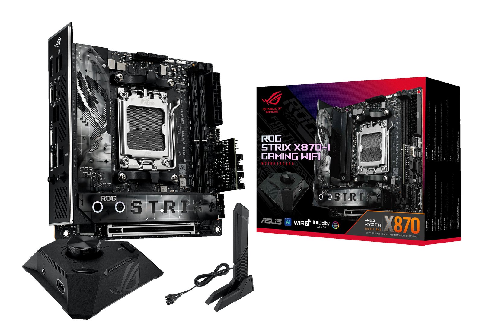ASUS ROG STRIX X870-I GAMING WIFI AMD X870 Socket AM5 mini ITX ROGSTRIXX870-IGAMINGWIFI