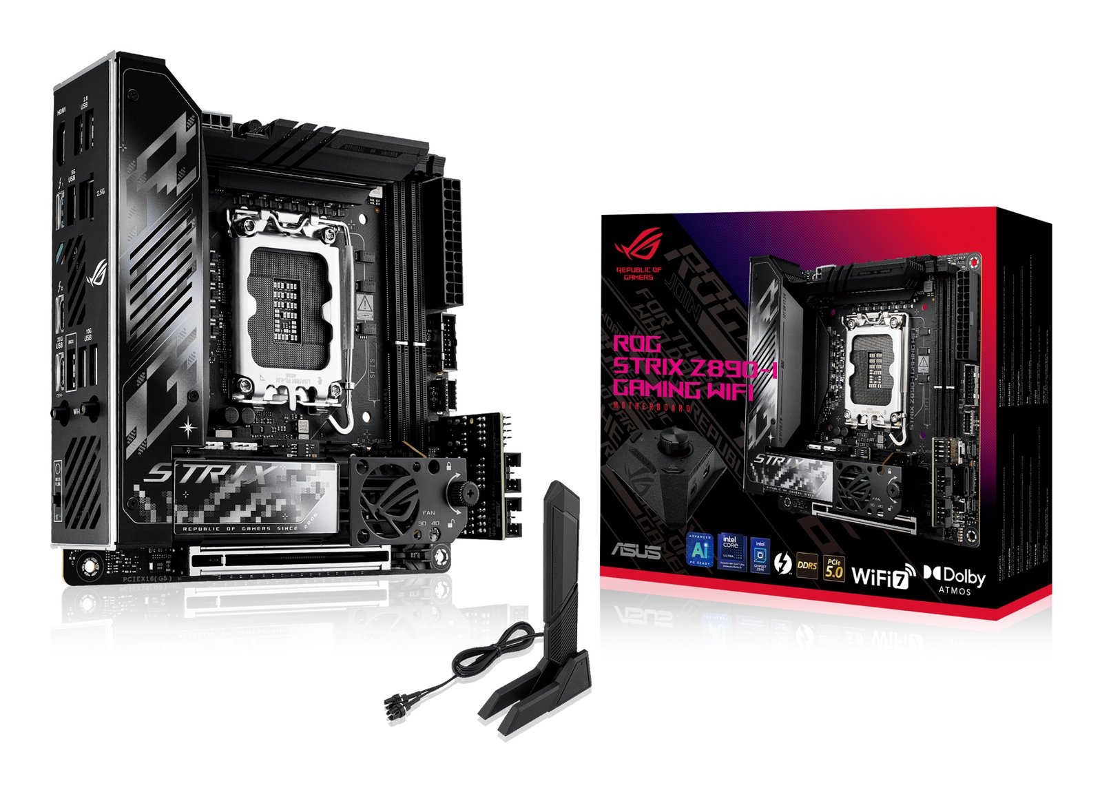 ASUS ROG STRIX Z890-I GAMING WIFI Intel Z890 LGA 1851 (Socket V1) mini ITX ROG-STRIXZ890-IGAMINGWIFI