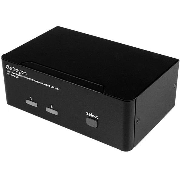 StarTech.com 2-Port DisplayPort Dual-Monitor KVM Switch - 4K 60Hz - TAA SV231DPDDUA2