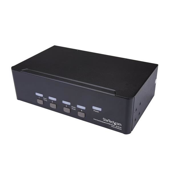 StarTech.com 4-Port Dual DisplayPort KVM Switch - 4K 60Hz - TAA SV431DPDDUA2