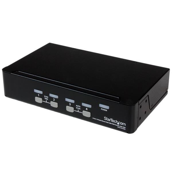 StarTech.com 4 Port 1U Rackmount USB KVM Switch with OSD - TAA SV431DUSBU