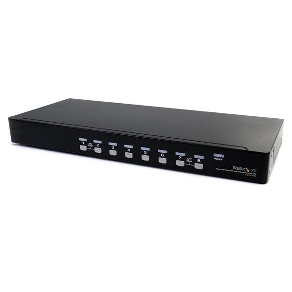 StarTech.com 8 Port Rackmount USB VGA KVM Switch w/ Audio Cables Included) - TAA SV831DUSBAU