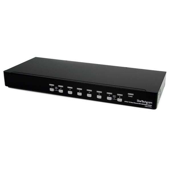 StarTech.com 8 Port 1U Rackmount DVI USB KVM Switch - TAA SV831DVIU