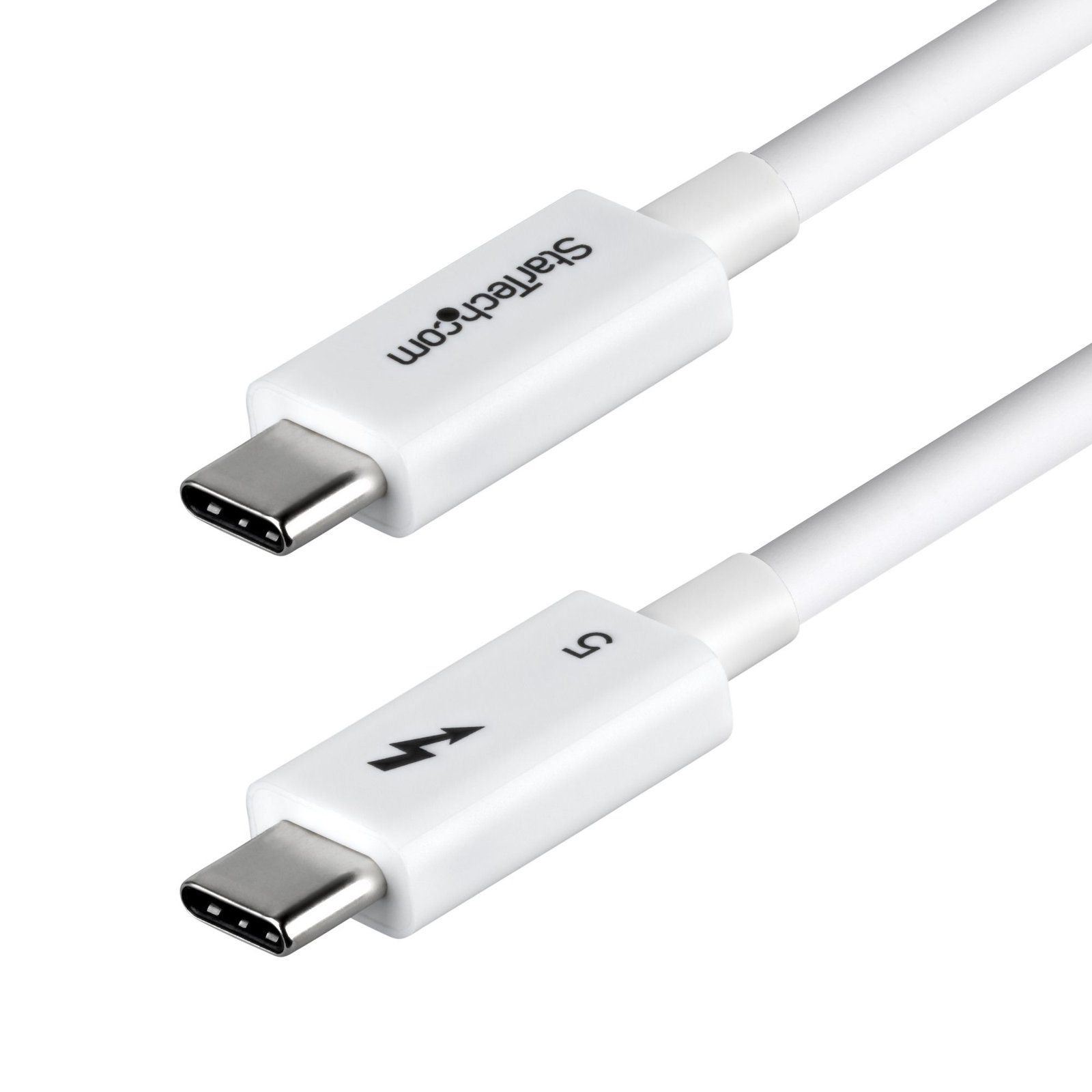 StarTech.com 2.6ft (80cm) Thunderbolt 5 Cable, 80Gbps/Up to 120Gbps, 240W PD, 8K 60Hz, Certified TBLT5MM80CM240WWH