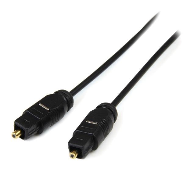 StarTech.com 10 ft Toslink Digital Optical SPDIF Audio Cable THINTOS10