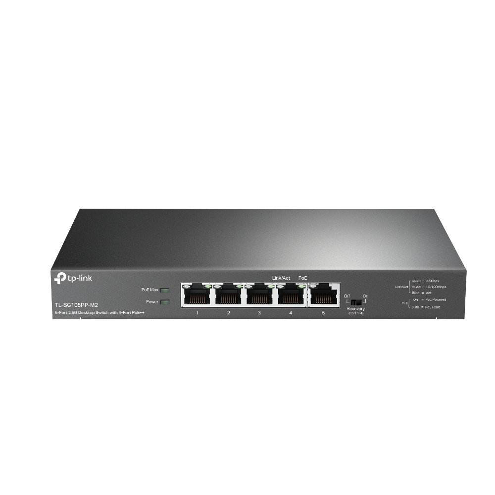 TP-Link 5-Port 2.5G Desktop Switch with 4-Port PoE++ TL-SG105PP-M2