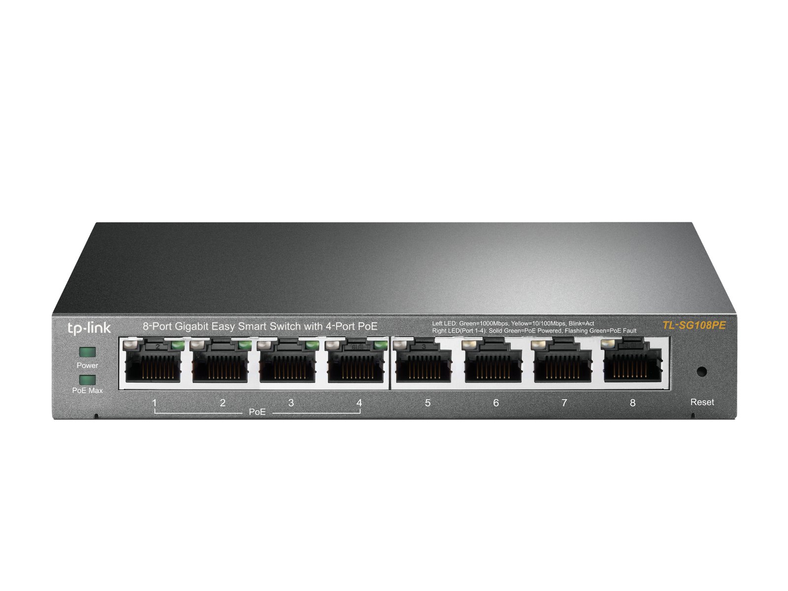 TP-Link 8-Port Gigabit Easy Smart Switch with 4-Port PoE TL-SG108PE