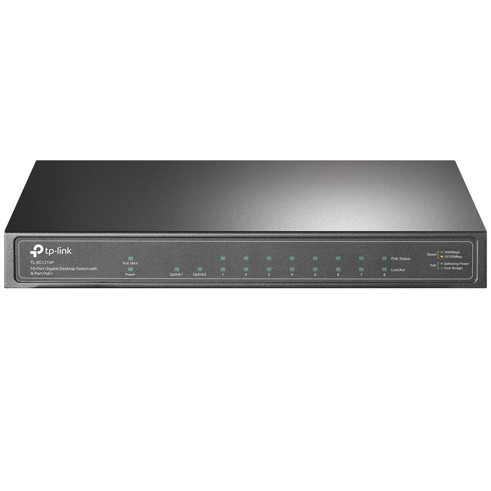TP-Link TL-SG1210P network switch Unmanaged Gigabit Ethernet (10/100/1000) Power over (PoE) Grey