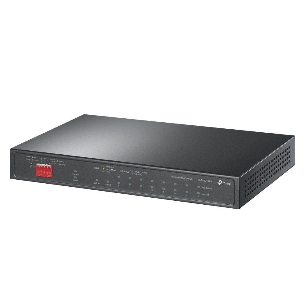 TP-Link 10-Port Gigabit Desktop Switch with 6-Port PoE+ and 2-Port TL-SG1210PP