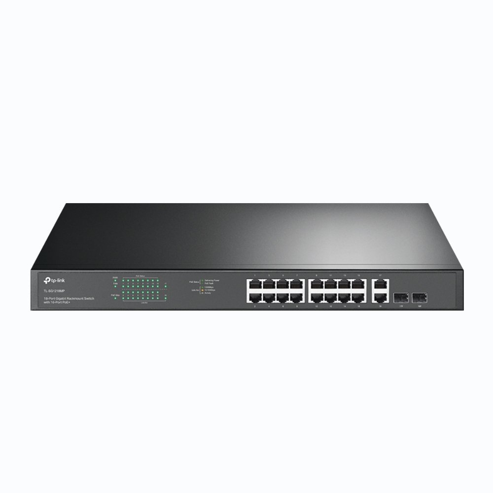 TP-Link 18-Port Gigabit Rackmount Switch with 16 PoE+ TL-SG1218MP