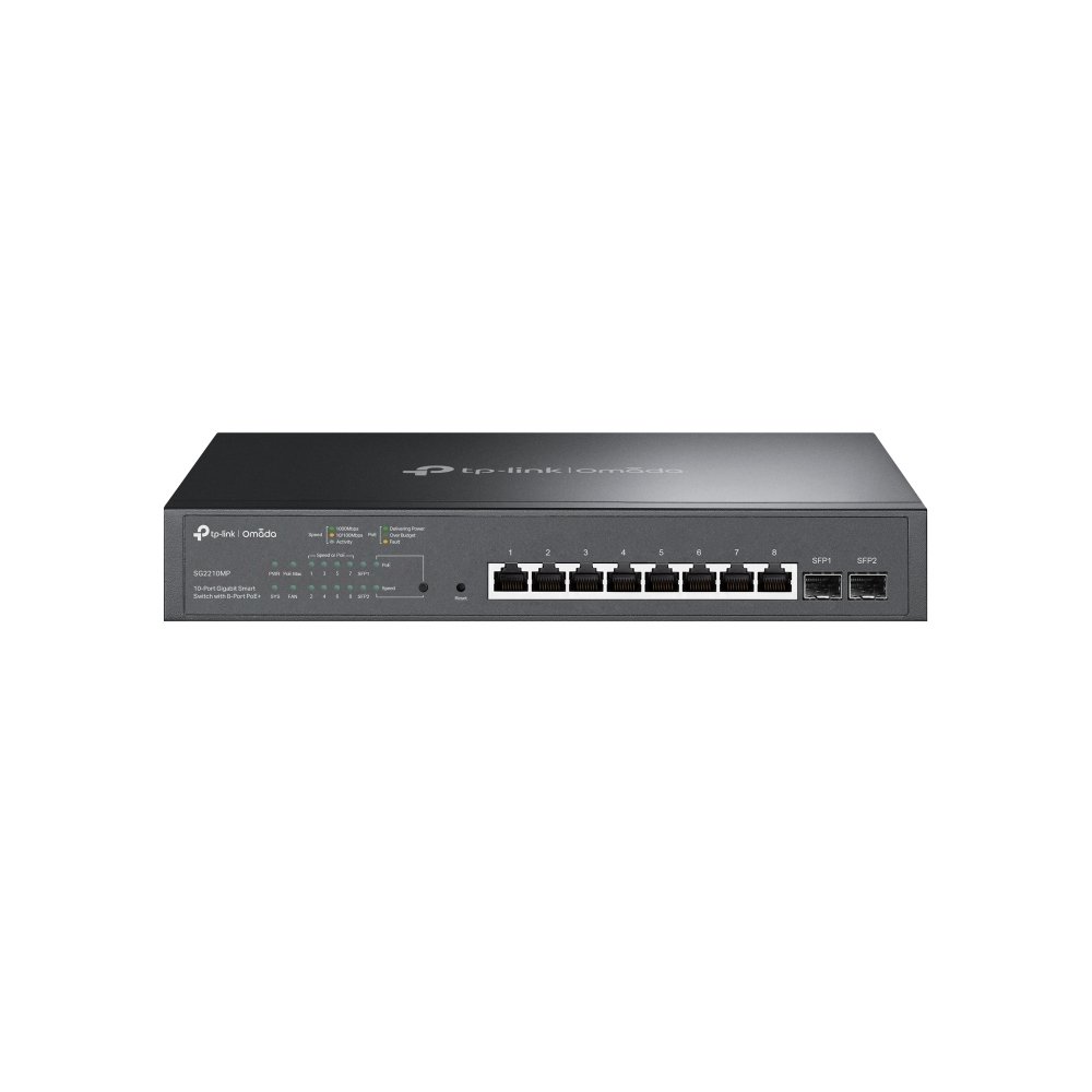 TP-Link Omada 10-Port Gigabit Smart Switch with 8-Port PoE+ SG2210MP