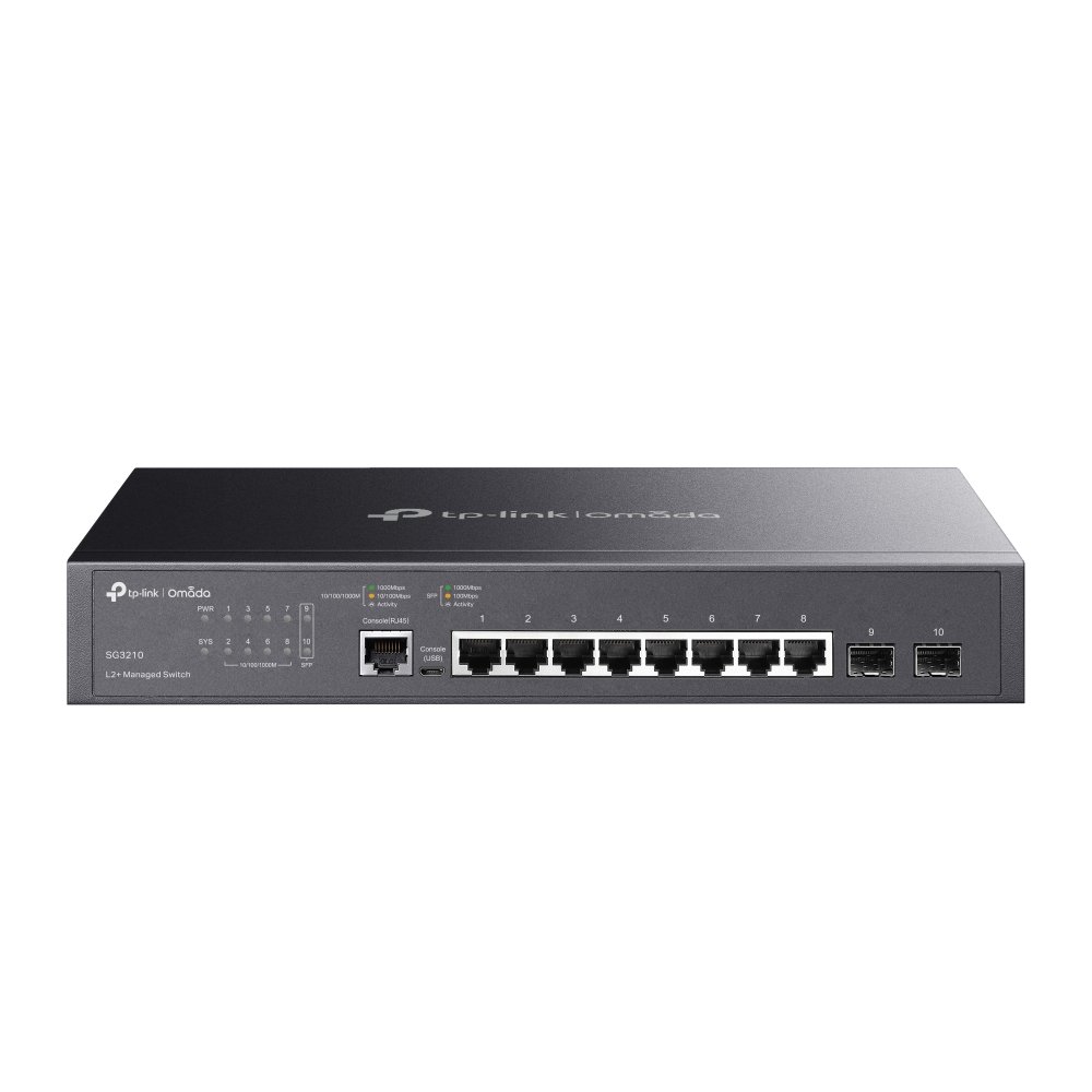TP-Link Omada 8-Port Gigabit L2+ Managed Switch with 2 SFP Slots SG3210