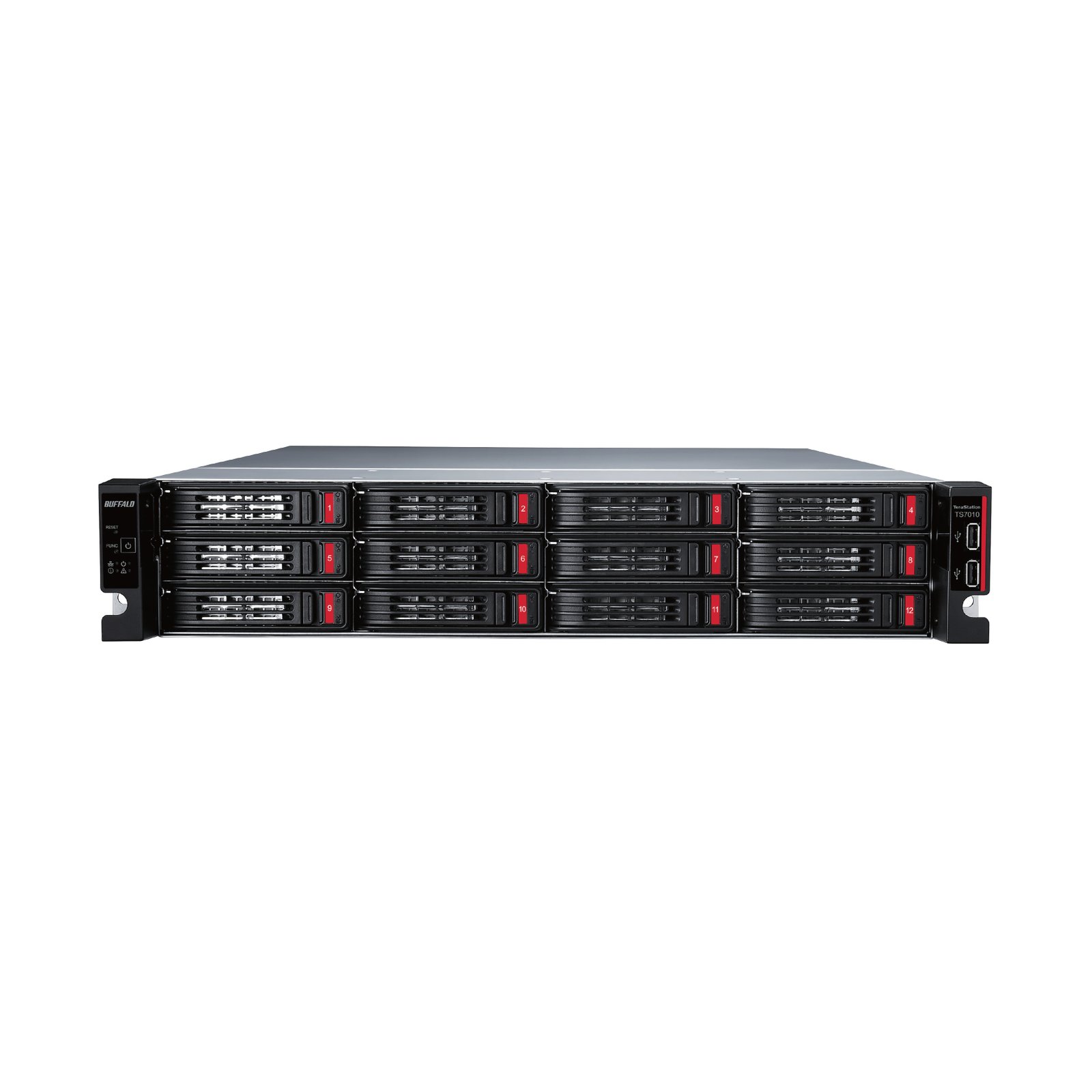 Buffalo Americas TeraStation TS71210 NAS Rack (2U) Intel® Xeon® 16 GB DDR4 64 TB HDD Black, Grey TS71210RH6404