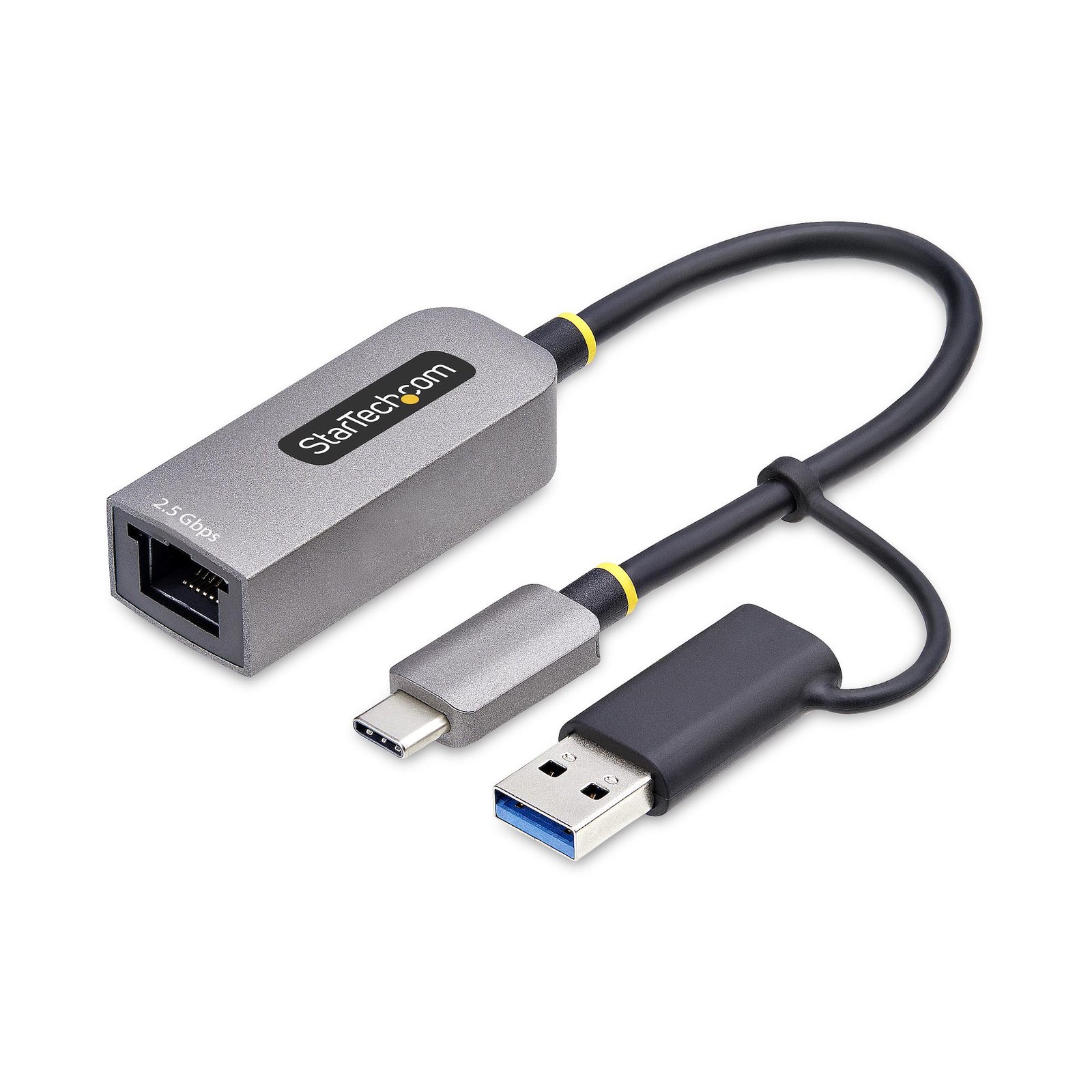 StarTech.com 2.5GbE USB-C to Ethernet Adapter with USB-A Converter, NBASE-T NIC, USB 3.0 Type-C U2GA-USB-C-ETHERNET